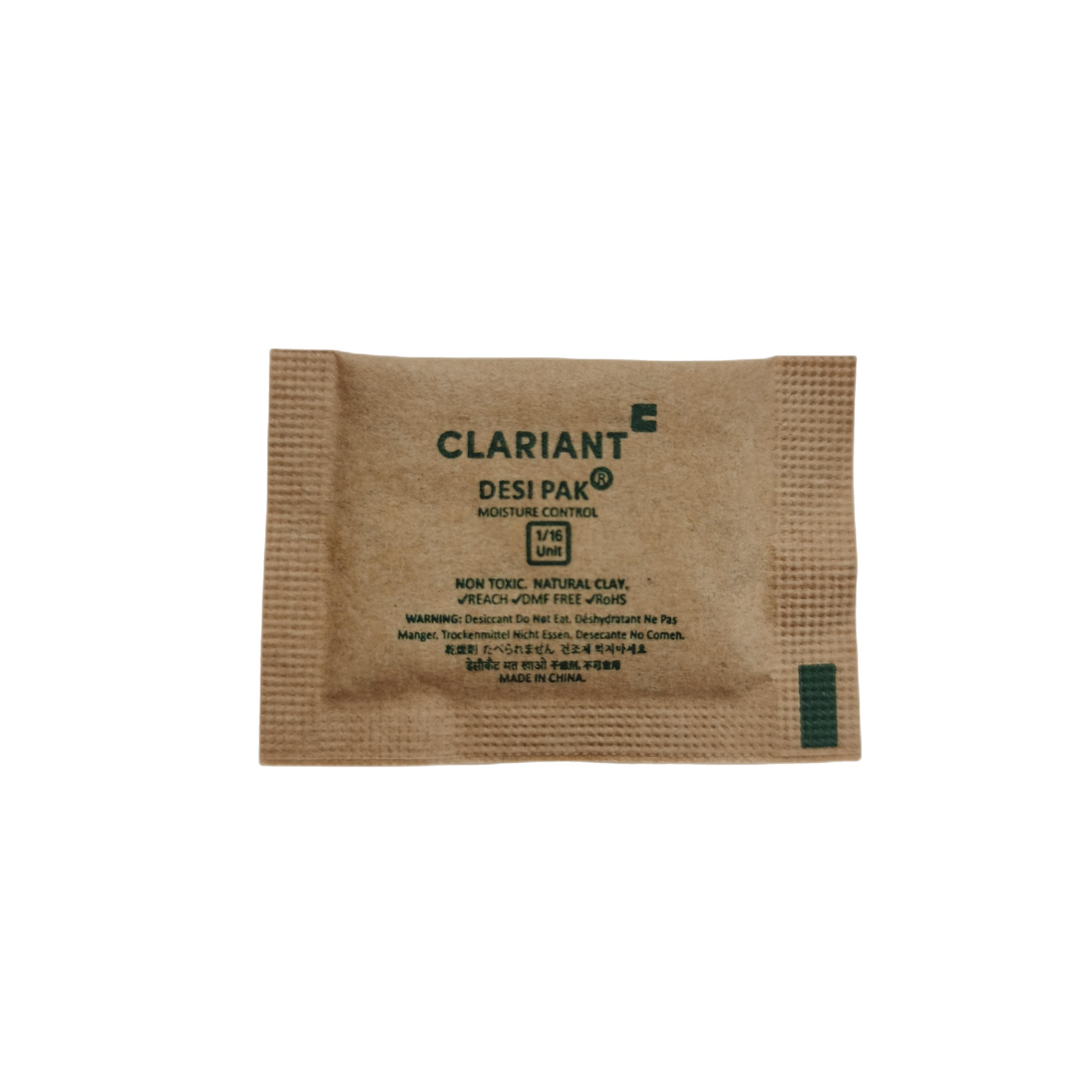 Desi Pak Clay Desiccant in Biodegradable Kraft Bags (1/16u) with FSC
