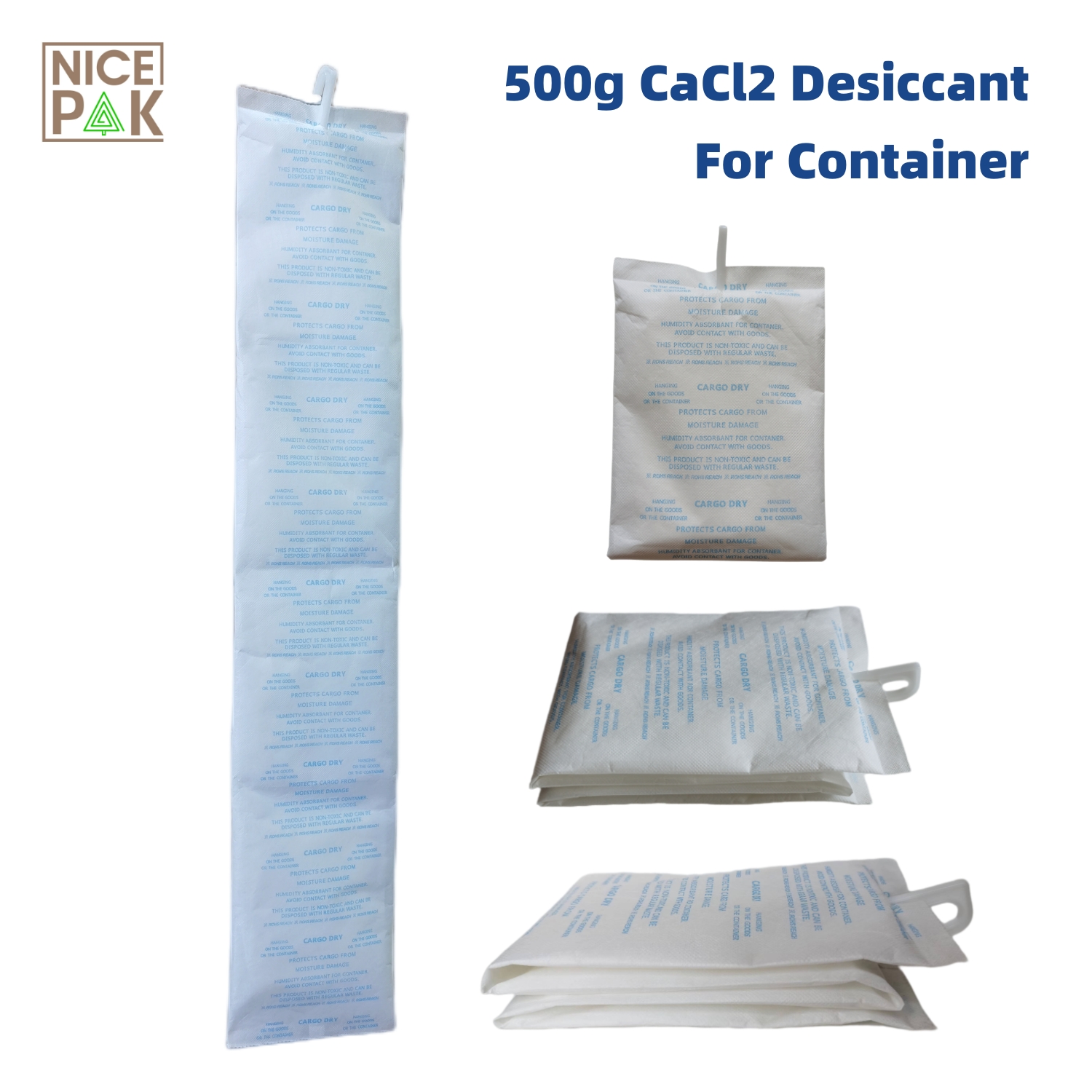 500g Container Desiccant with 300 Absorption Calcium Chloride Based