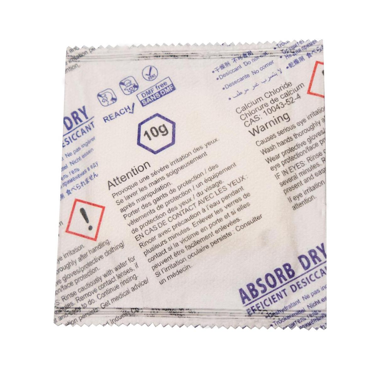 2g/5g/10g/25g Super Dry Calcium Chloride Desiccants from China manufacturer NicePak